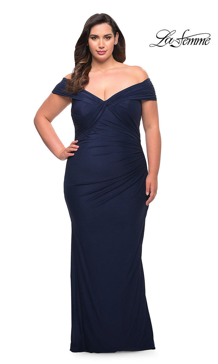 plus size navy blue dress